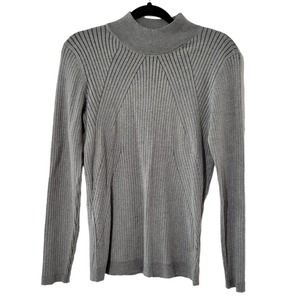 EUC, Tribal Women's Medium Long Sleeve Mock Neck Pullover Ribbed Sweater